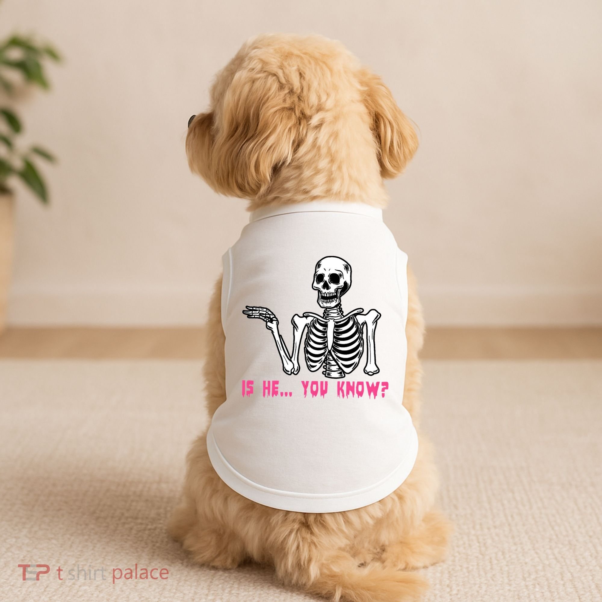 Skeleton Is He You Know Meme Doggie Tank