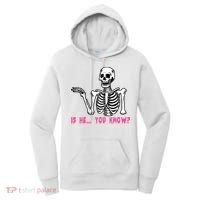 Skeleton Is He You Know Meme Women's Hoodie thumb 0