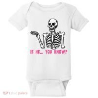 Skeleton Is He You Know Meme Baby Bodysuit thumb 0