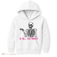 Skeleton Is He You Know Meme Kids Hoodie thumb 0