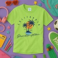 Summer In Huntington Beach Californa Kids T-Shirt thumb 3