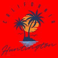 Summer In Huntington Beach Californa Santa Hat thumb 1