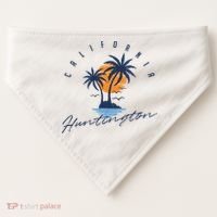 Summer In Huntington Beach Californa USA-Made Doggie Bandana thumb 0
