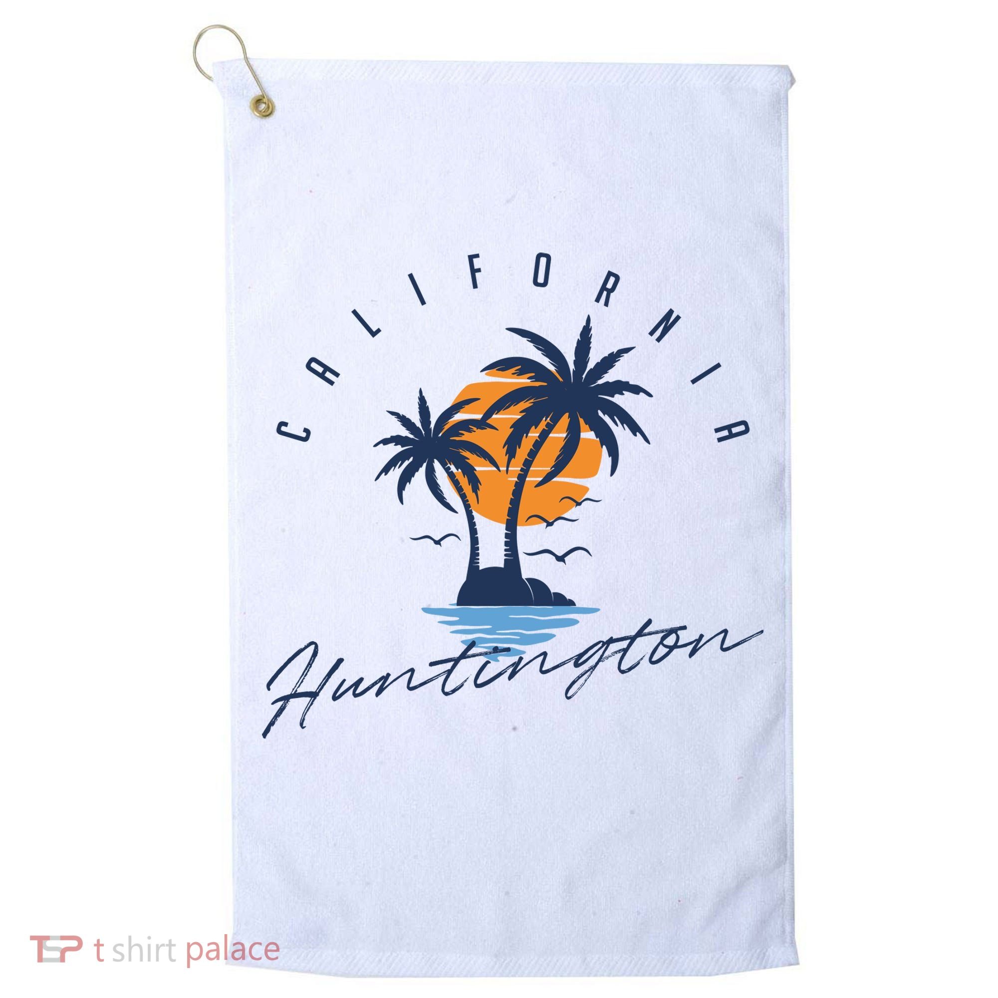 Summer In Huntington Beach Californa Golf Towel