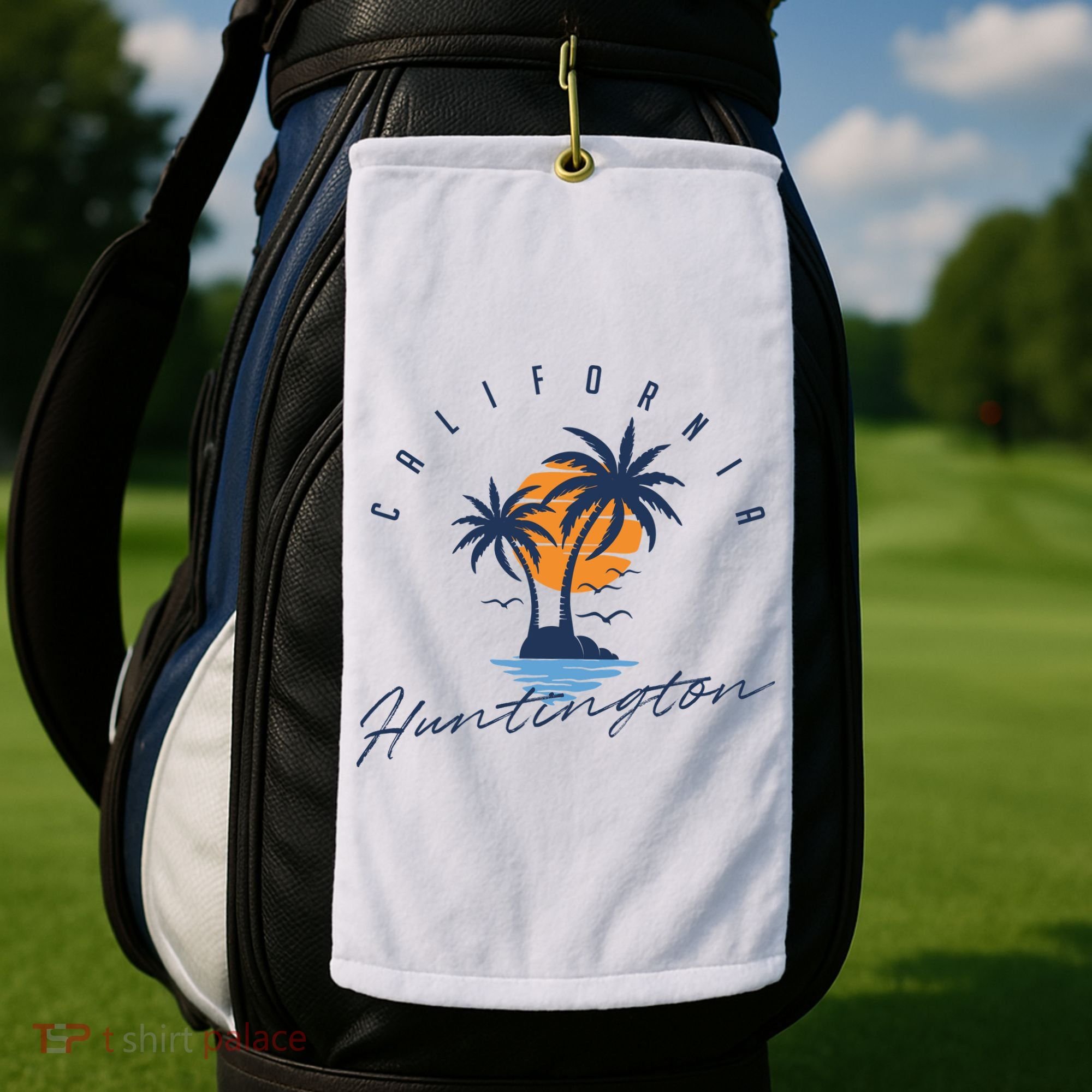 Summer In Huntington Beach Californa Golf Towel