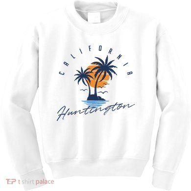 Summer In Huntington Beach Californa Kids Sweatshirt