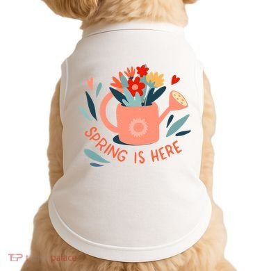 Spring Is Here Gardening Floral Doggie Tank