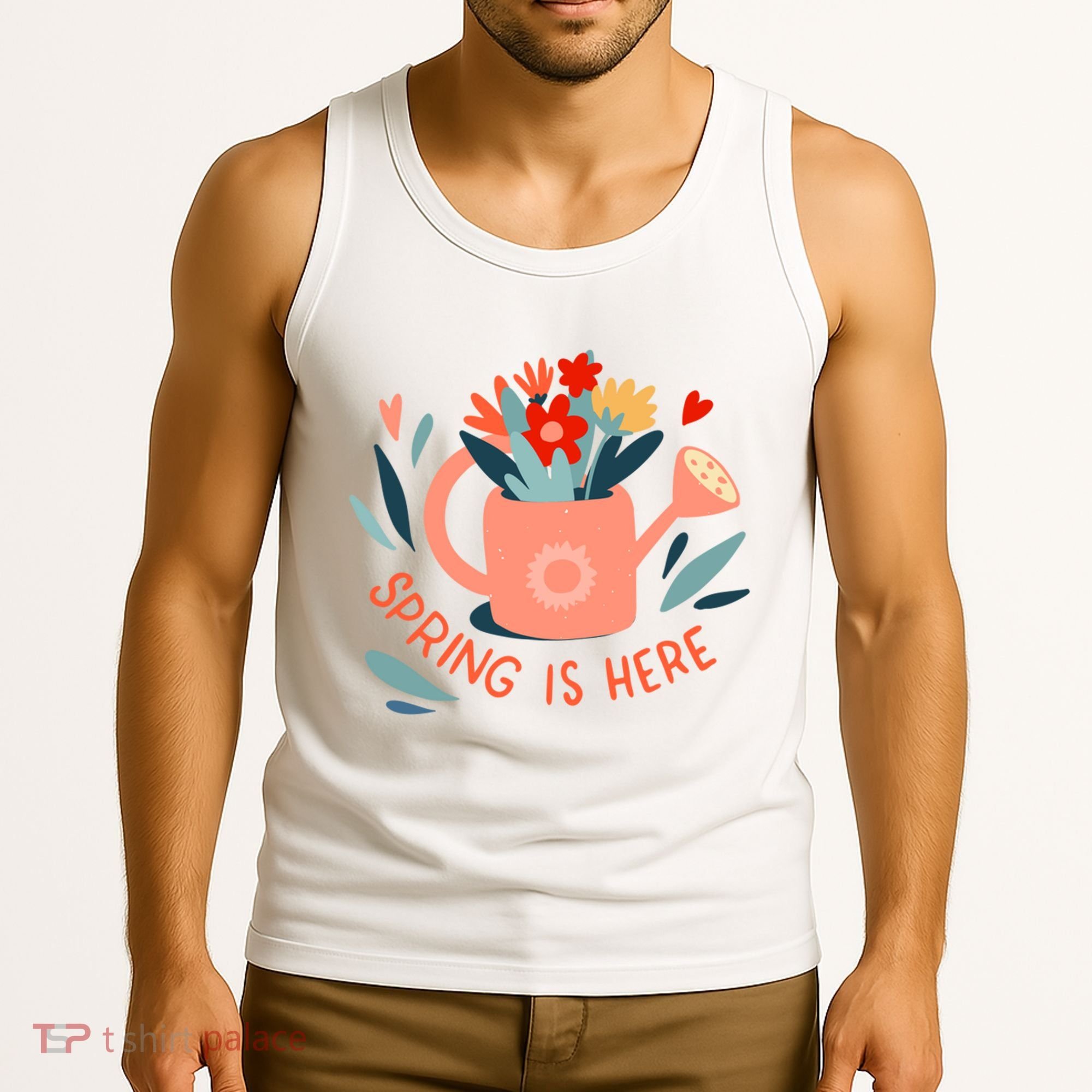 Spring Is Here Gardening Floral Tank Top