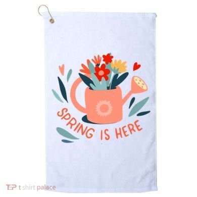 Spring Is Here Gardening Floral Golf Towel