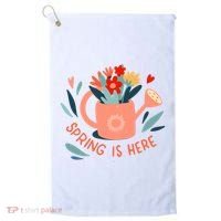 Spring Is Here Gardening Floral Golf Towel thumb 0