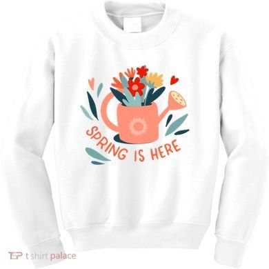 Spring Is Here Gardening Floral Kids Sweatshirt