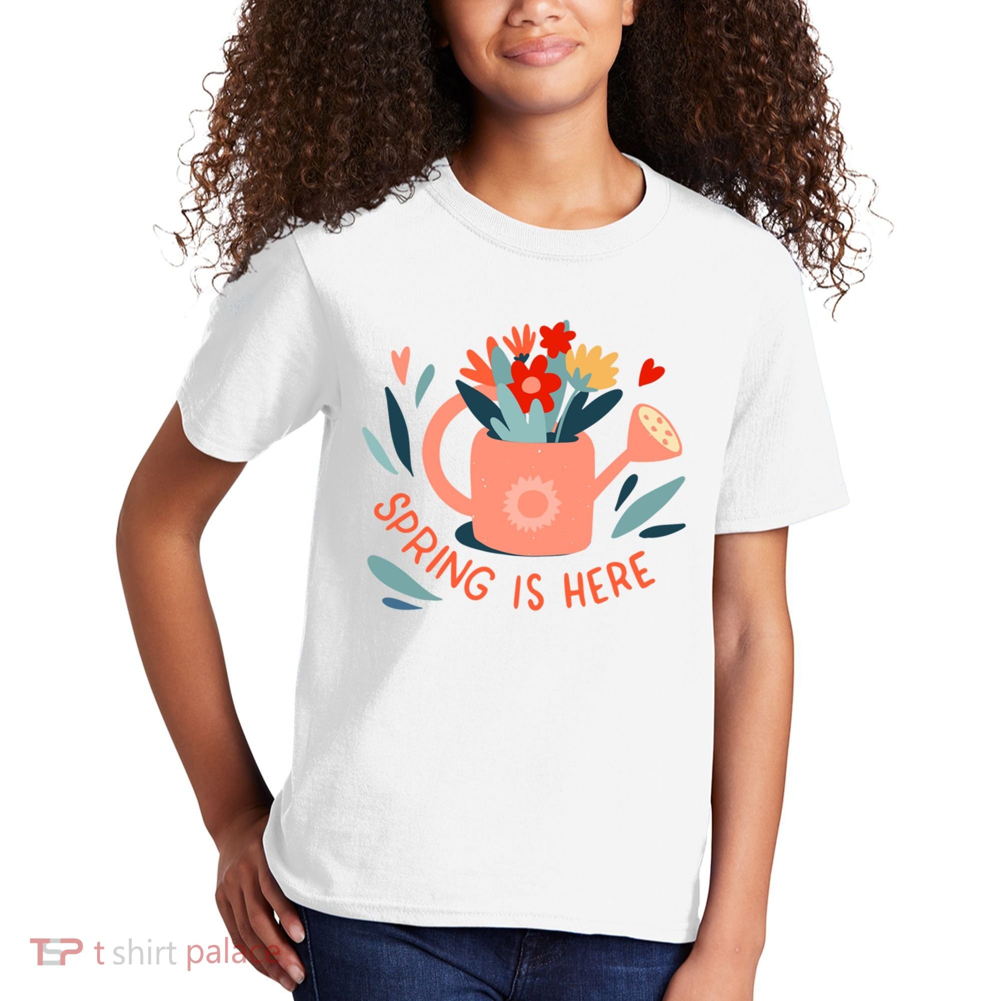 Spring Is Here Gardening Floral Kids T-Shirt
