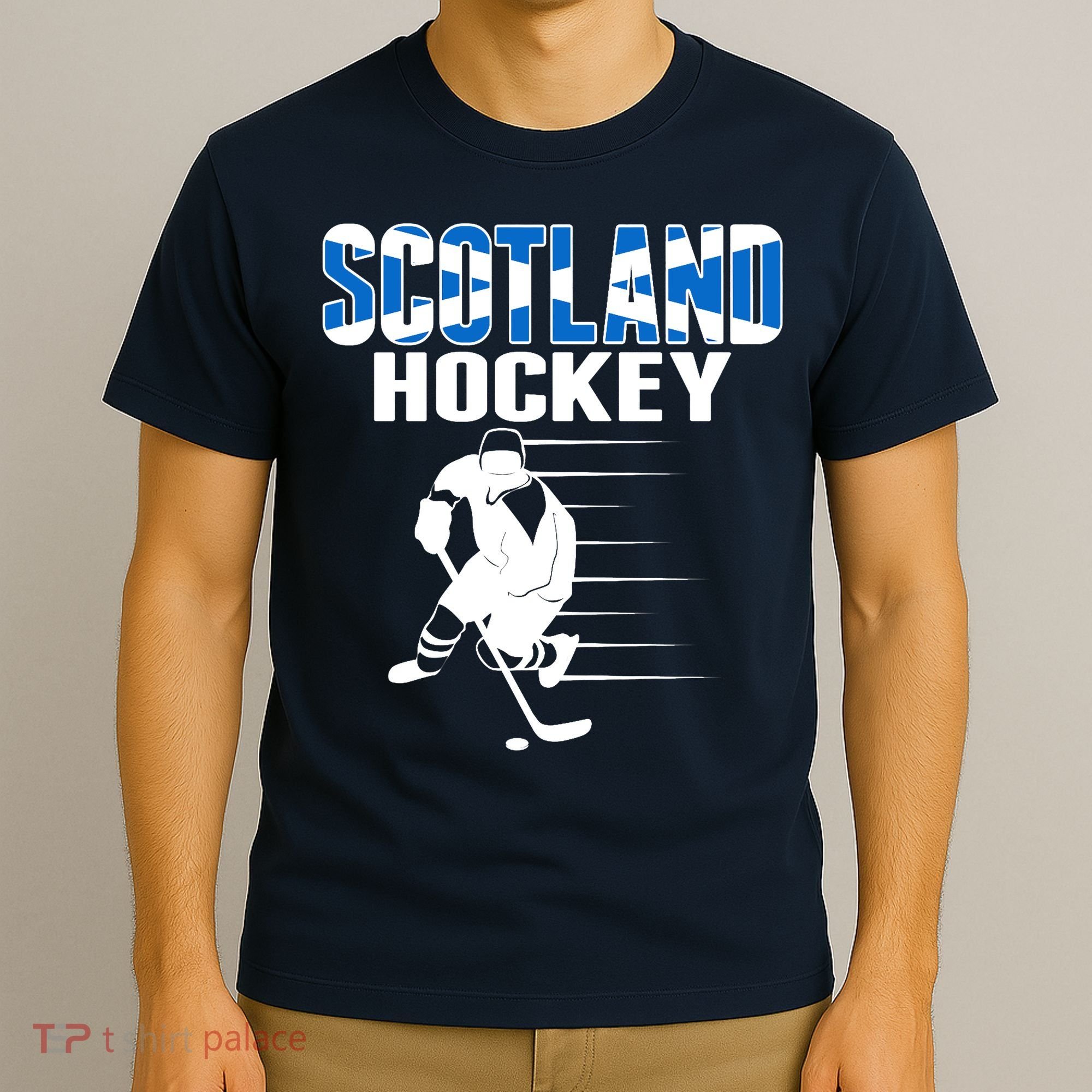 Scotland Ice Hockey Lovers Jersey Scottish Hockey Team Fans Premium T-Shirt