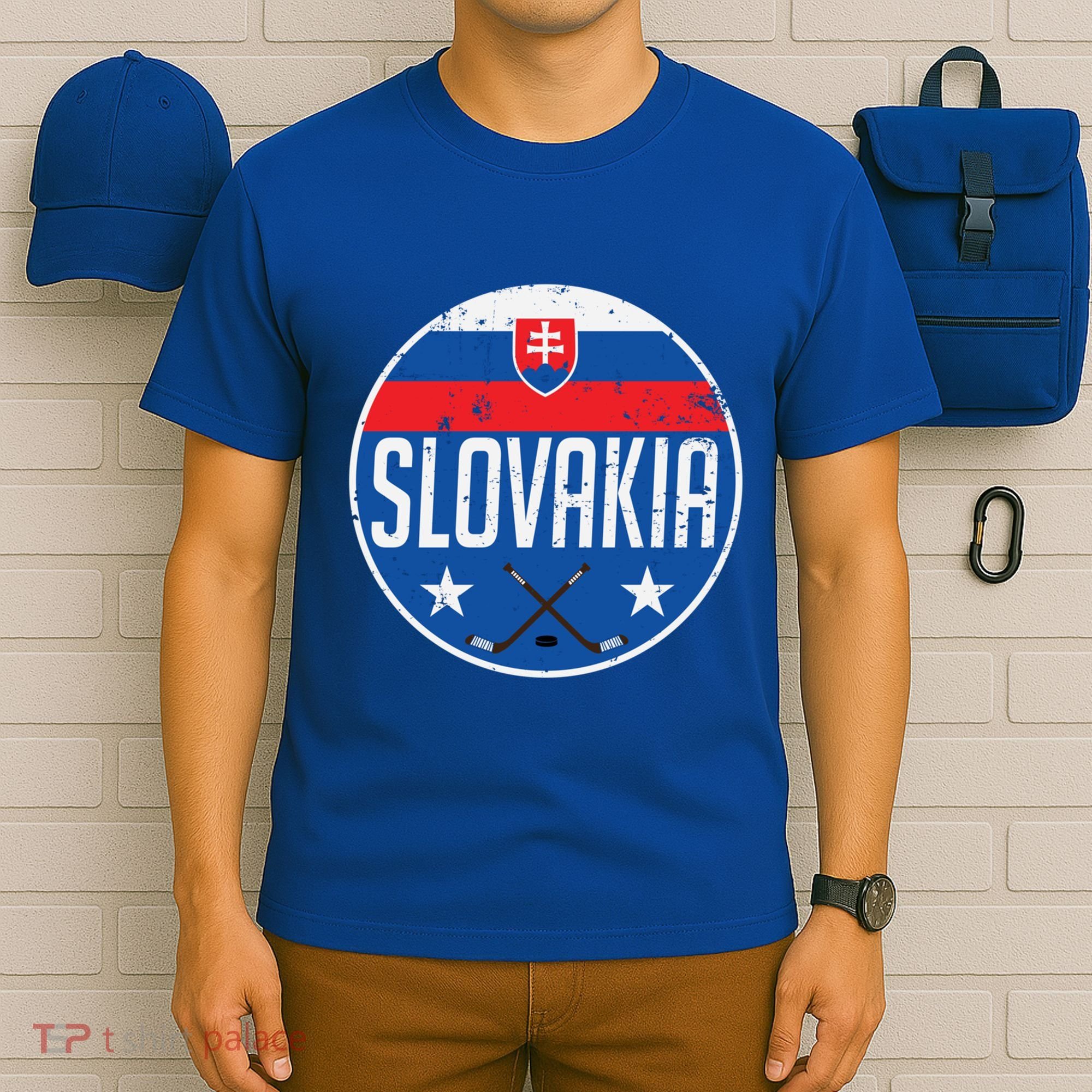 Slovakia Ice Hockey Flag Jersey Supporter Fan Gift T-Shirt
