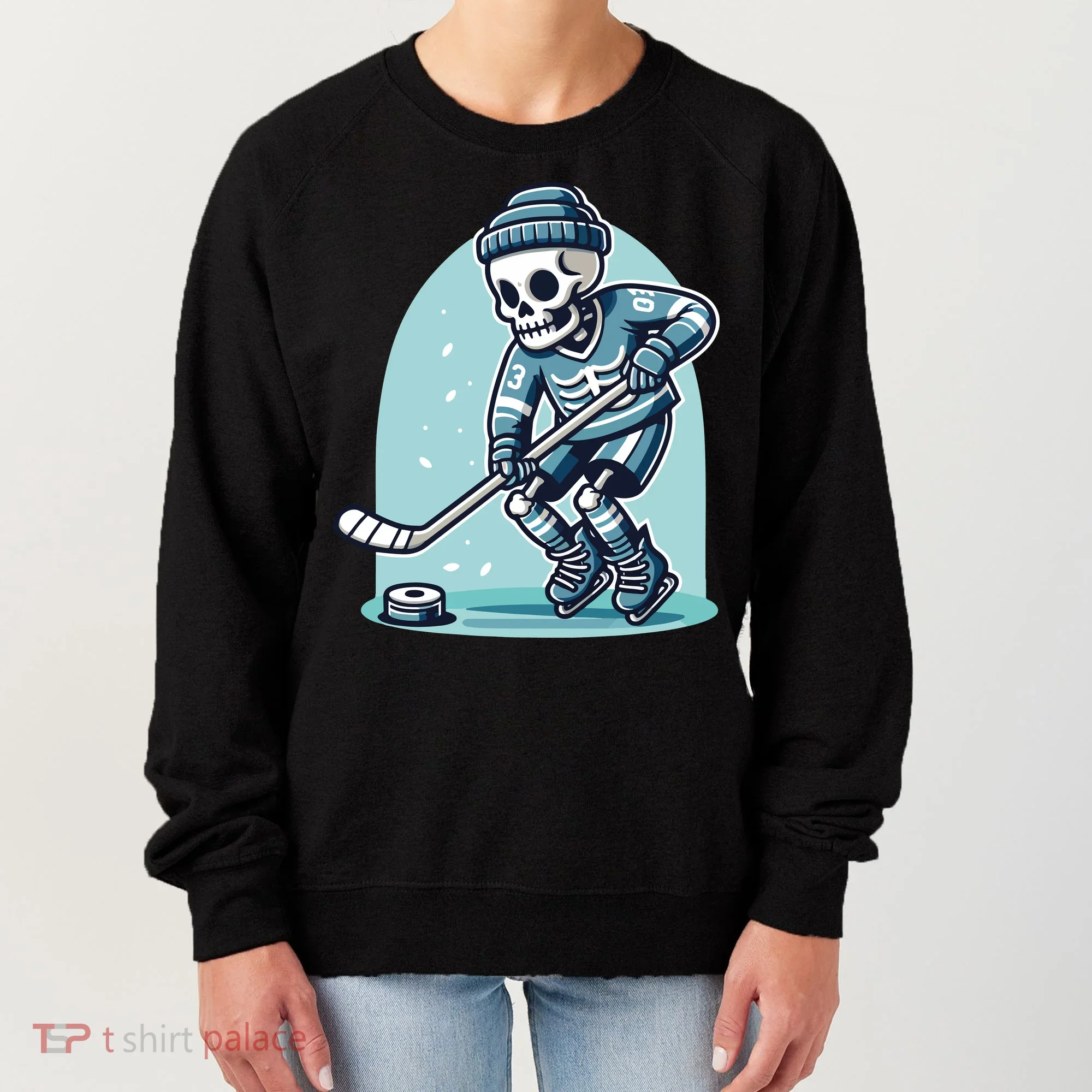 Skeleton Ice Hockey Women's Sweatshirt