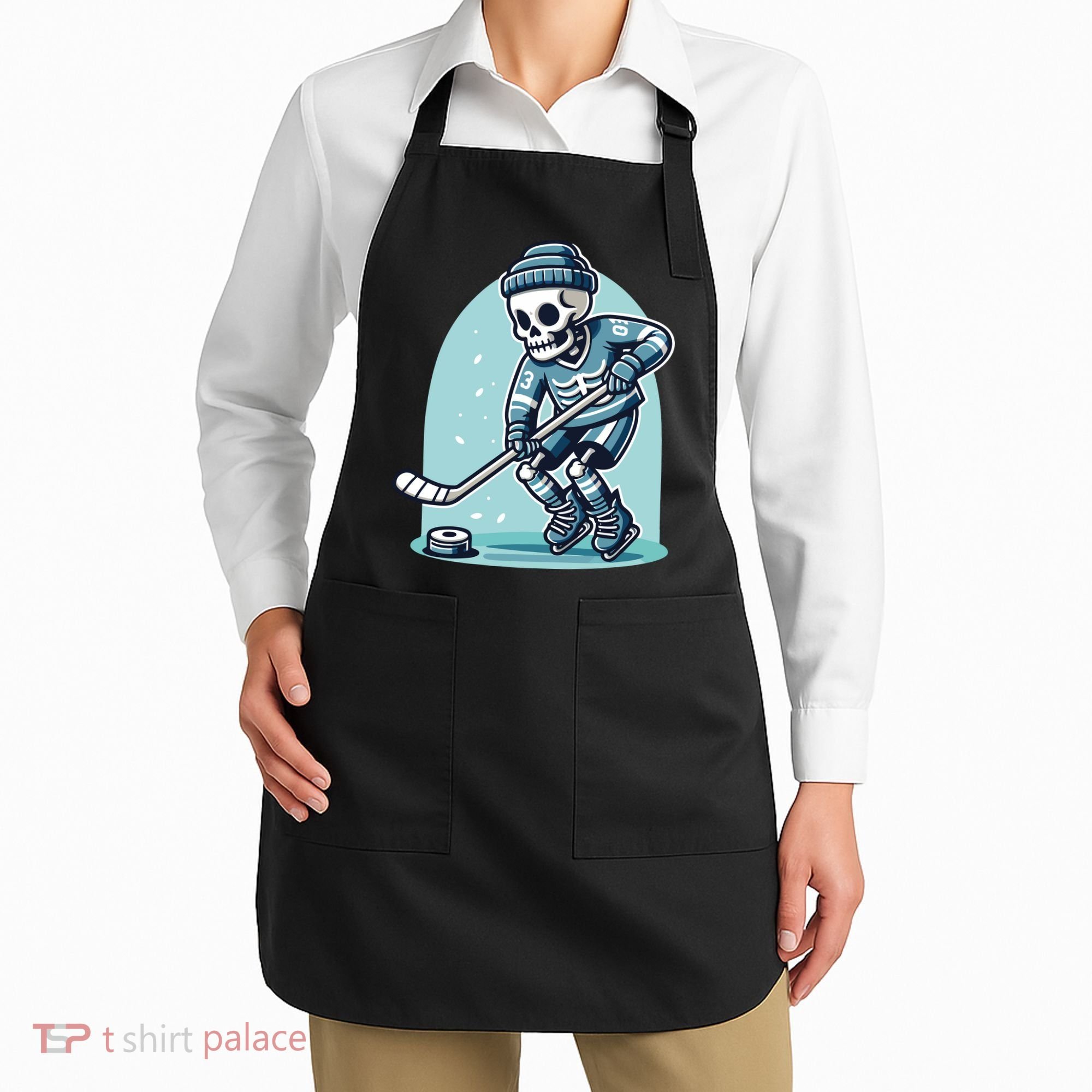 Skeleton Ice Hockey Apron