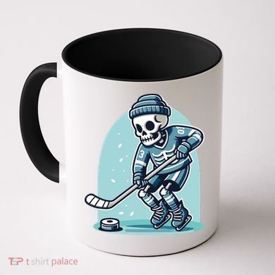Skeleton Ice Hockey Coffee Mug