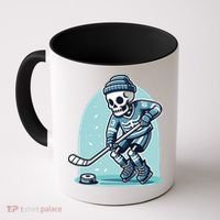 Skeleton Ice Hockey Coffee Mug thumb 0