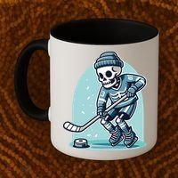 Skeleton Ice Hockey Coffee Mug thumb 2
