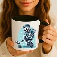 Skeleton Ice Hockey Coffee Mug thumb 3