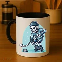 Skeleton Ice Hockey Coffee Mug thumb 4