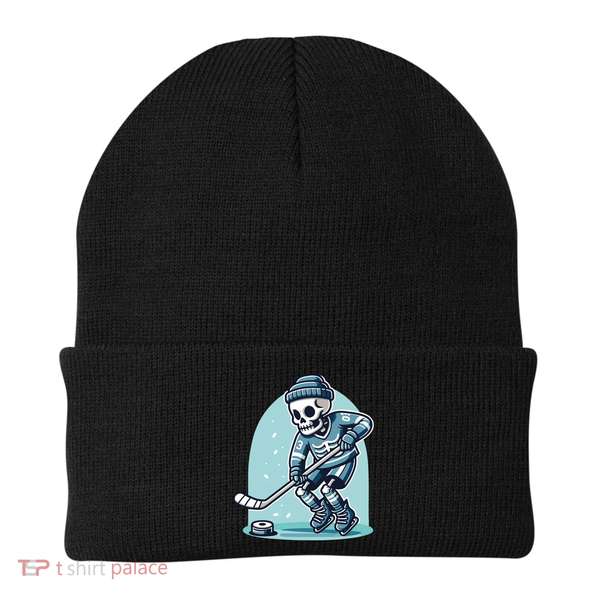 Skeleton Ice Hockey Beanie