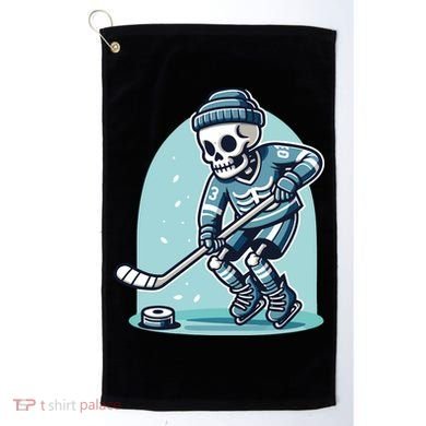Skeleton Ice Hockey Golf Towel