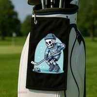 Skeleton Ice Hockey Golf Towel thumb 2