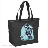 Skeleton Ice Hockey Tote Bag thumb 2