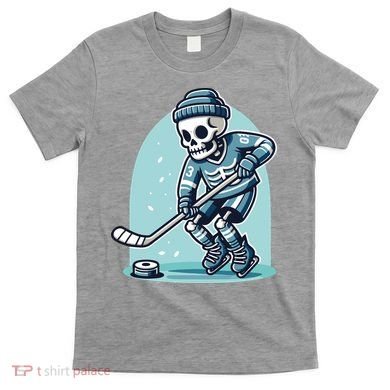 Skeleton Ice Hockey T-Shirt