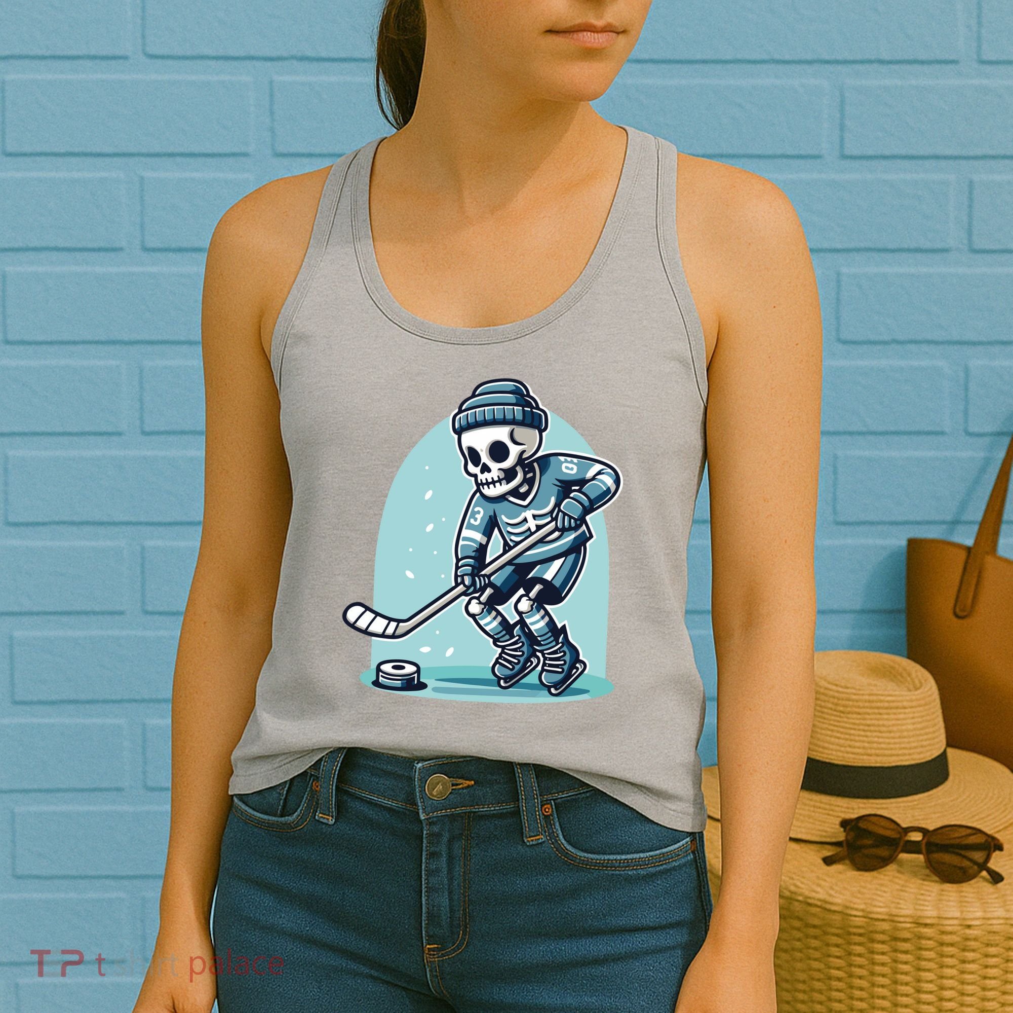 Skeleton Ice Hockey Women's Tank Top