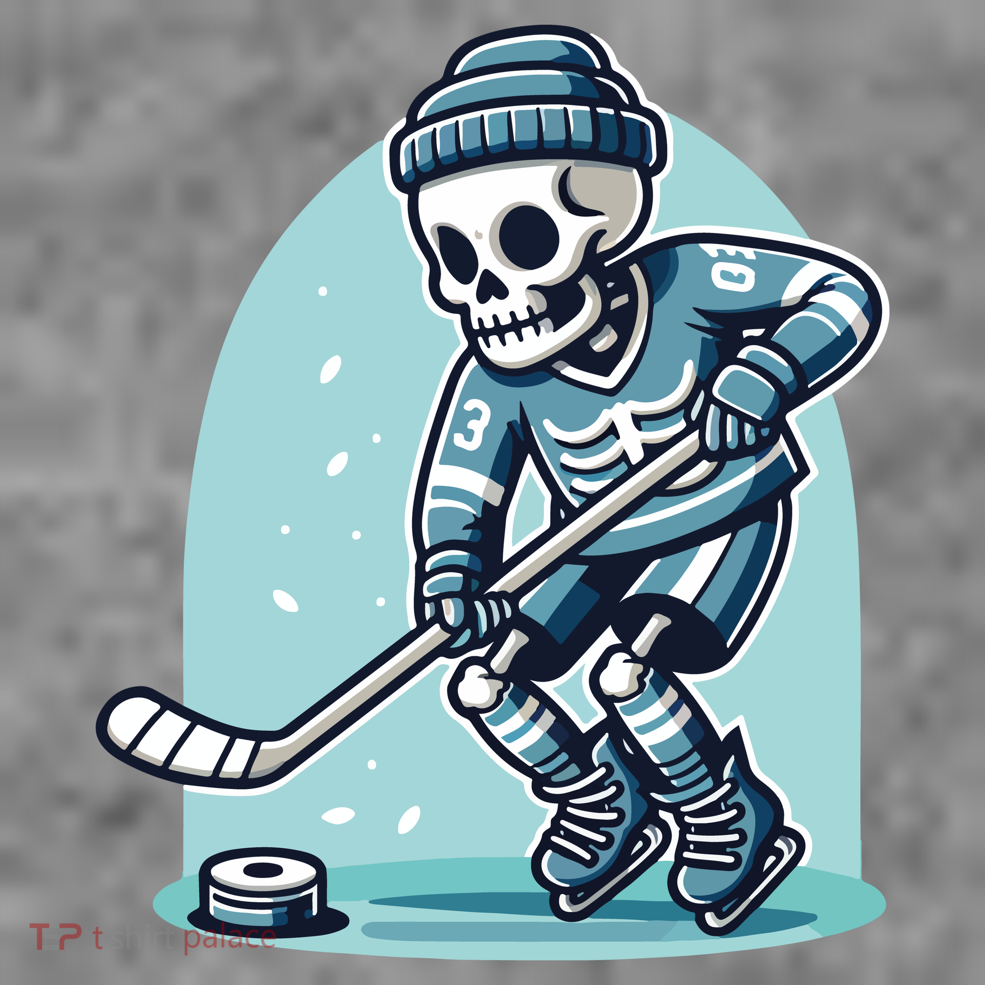Skeleton Ice Hockey Toddler T-Shirt