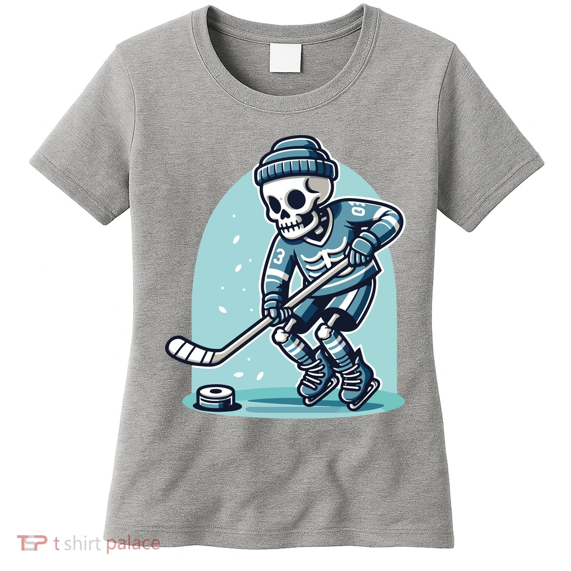 Skeleton Ice Hockey Women's T-Shirt