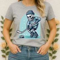 Skeleton Ice Hockey Women's T-Shirt thumb 2