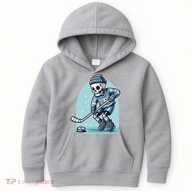 Skeleton Ice Hockey Kids Hoodie