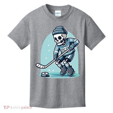 Skeleton Ice Hockey Kids T-Shirt