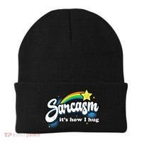 Sarcasm It's How I Hug Beanie thumb 0
