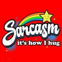 Sarcasm It's How I Hug Santa Hat thumb 1