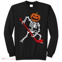 Skeleton Ice Hockey Halloween Pumpkin Hockey Sweatshirt thumb 0