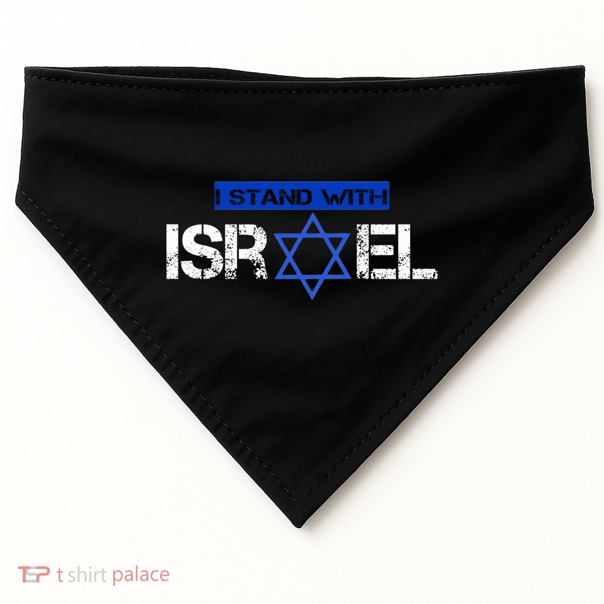 Support Israel I Stand With Israel Israeli Flag USA-Made Doggie Bandana