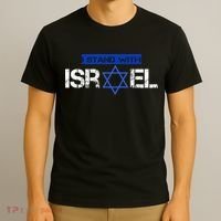Support Israel I Stand With Israel Israeli Flag T-Shirt thumb 3