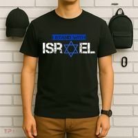 Support Israel I Stand With Israel Israeli Flag T-Shirt thumb 6