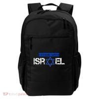 Support Israel I Stand With Israel Israeli Flag Backpack thumb 0
