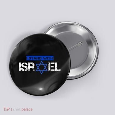 Support Israel I Stand With Israel Israeli Flag Button
