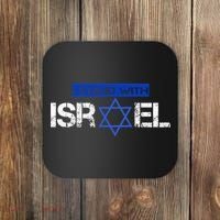 Support Israel I Stand With Israel Israeli Flag Coaster thumb 0