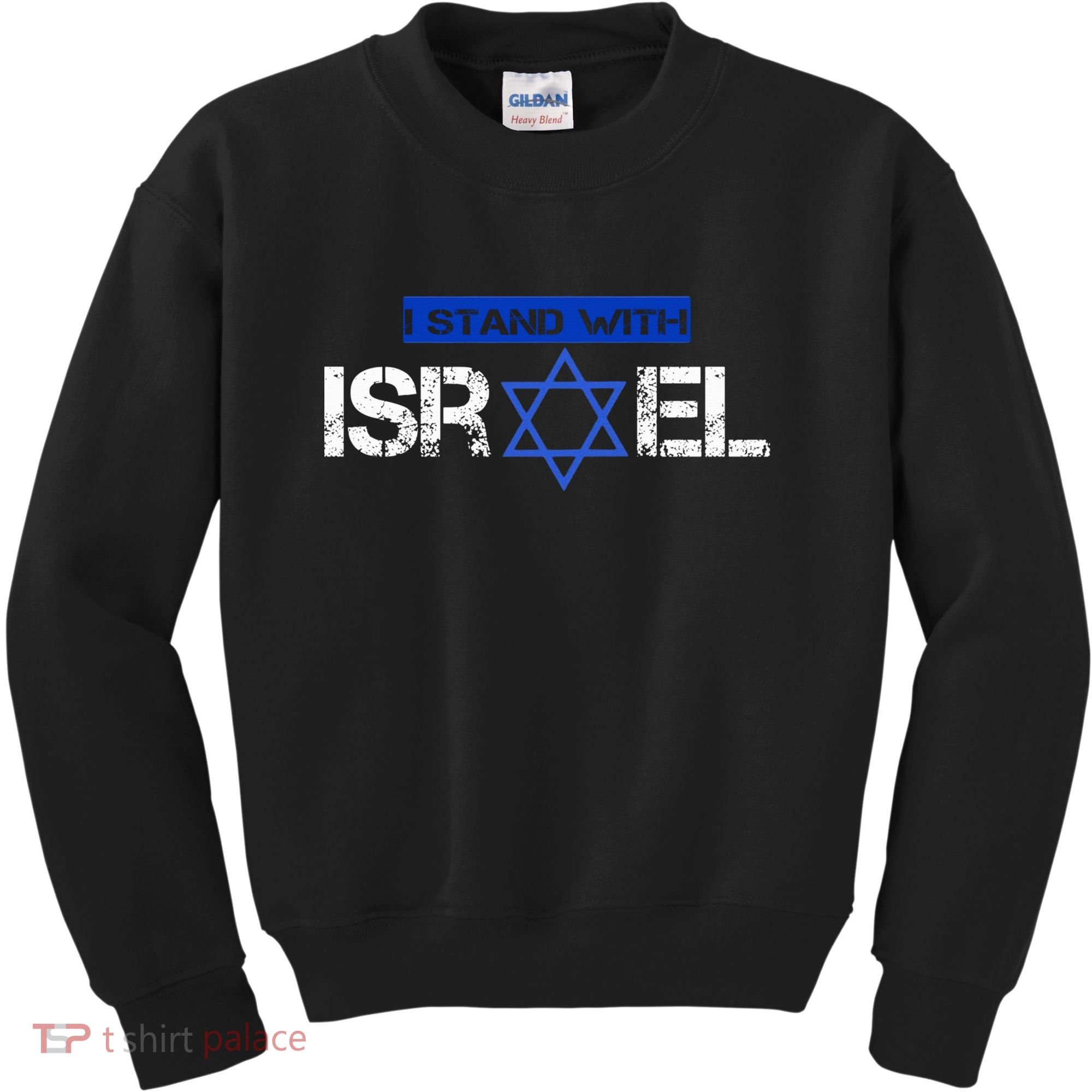 Support Israel I Stand With Israel Israeli Flag Kids Sweatshirt