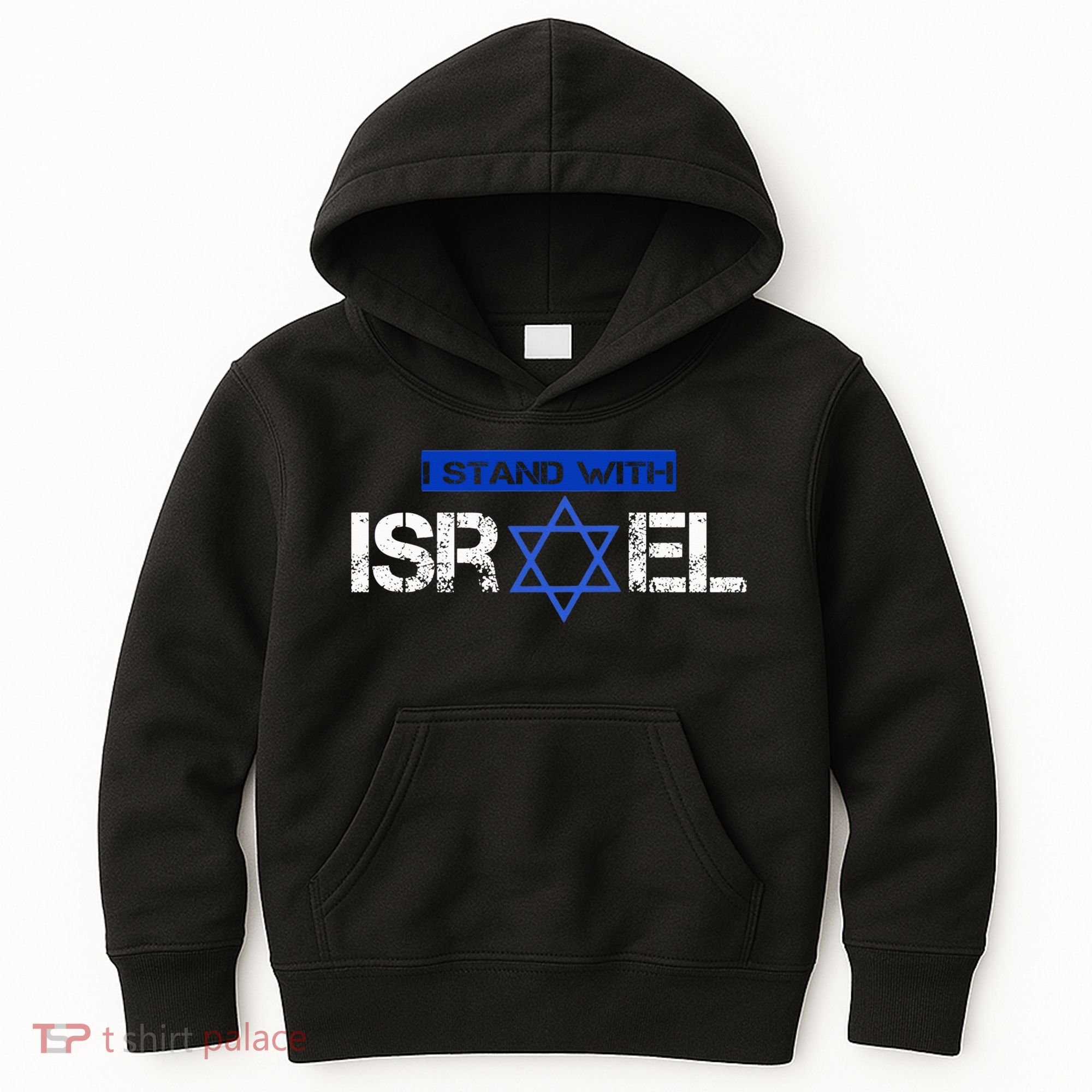 Support Israel I Stand With Israel Israeli Flag Kids Hoodie