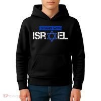 Support Israel I Stand With Israel Israeli Flag Kids Hoodie thumb 4