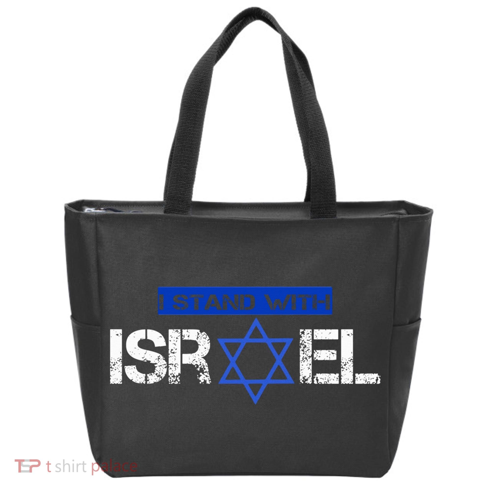 Support Israel I Stand With Israel Israeli Flag Tote Bag
