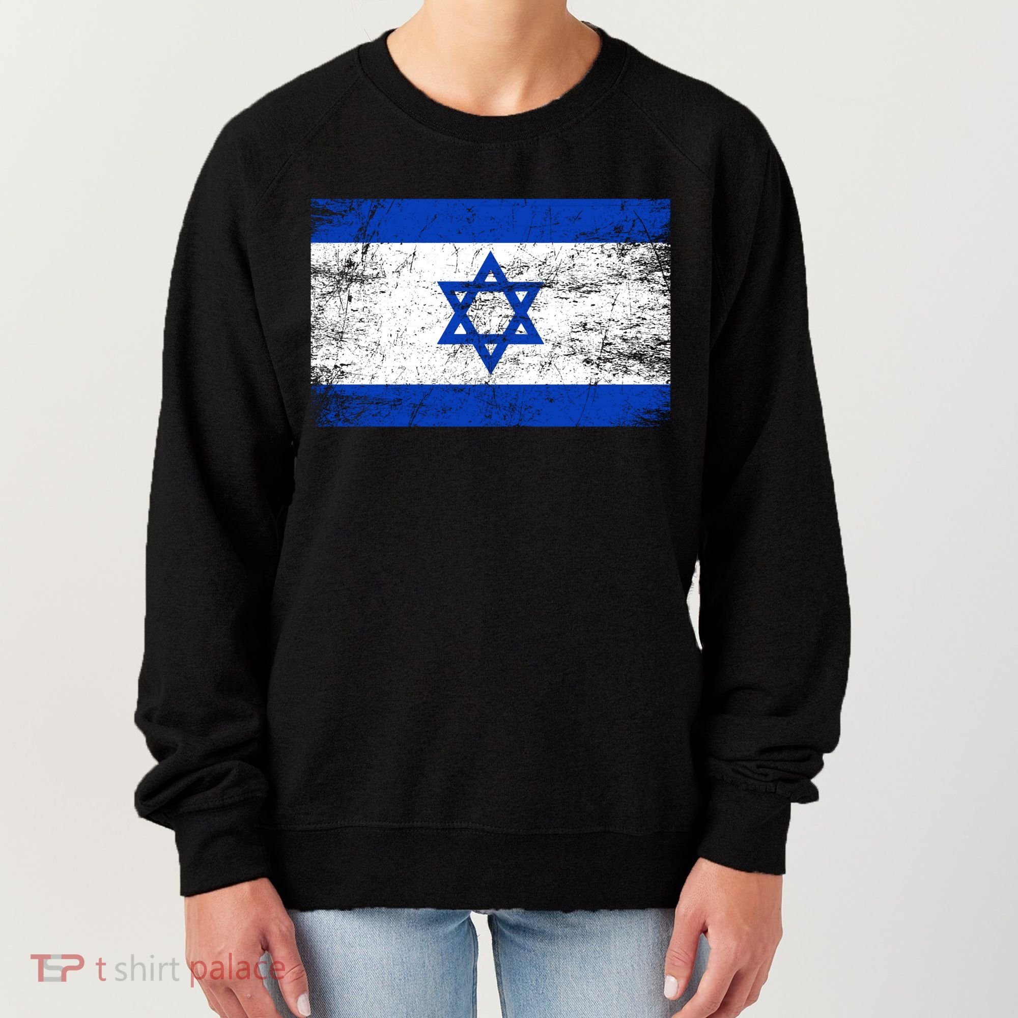 Support Israel I Stand With Israel Israeli Flag Women's Sweatshirt